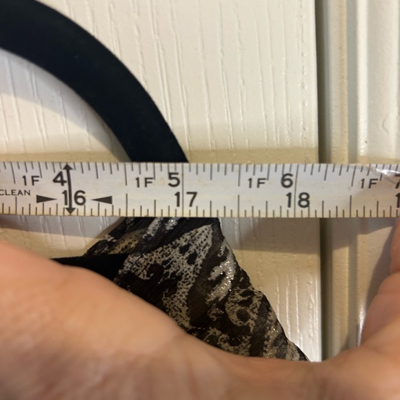 🩶NWT “Charter Club” 100% Silk Black Metallic Silver Maxi Dress Size 16🖤 - Picture 11 of 12